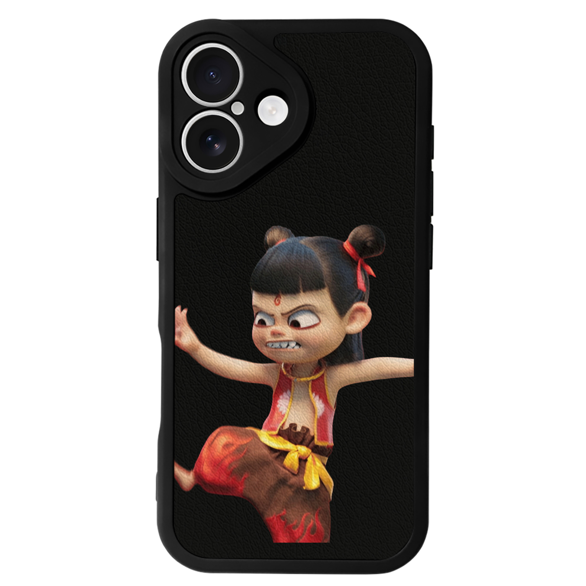 （画像用） Ne Zha 2 ナタ 魔童の大暴れ 【iPhone 16シリーズ対応】シリコンスマホケース（レザー調） 材質：シリコン